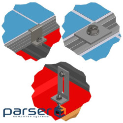 Комплект кріплень для похилої покрівлі НА 4 ФОТОМОДУЛЯ / розмір модуля(2278х1133х35)(а (КНК-4-А) )