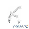 Кронштейн настільний для монітора 17-35" OfficePro MA442W, White, для двох екранів, VESA 100x100 мм/