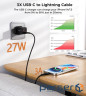 Кабель USB3.1 Type-C M-Lightning M, 1.0 м, PD 27W чорний Choetech (XCL-1030-BK)