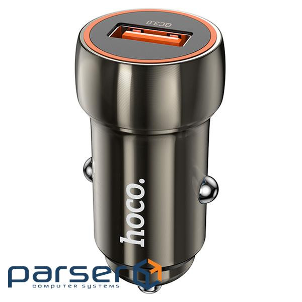 АЗУ 12-24V HOCO Z46, 1xUSB 3.0, 18W, Black, Box (HOCO Z46 / B)