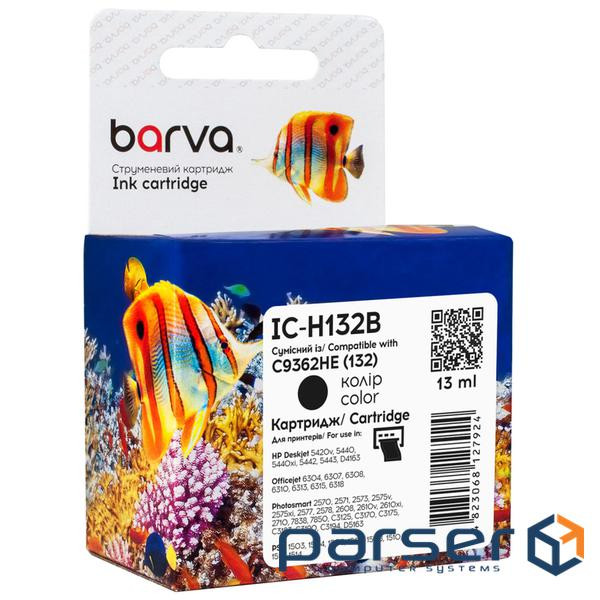 Картридж Barva HP 132 black/C9362HE, 13 мл (IC-H132B)