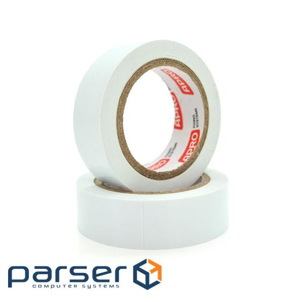 Ізолента APRO 0,14 мм * 17 мм * 20 м (біла), діапазон робочих температур: від (0,14мм*17мм*20м) )