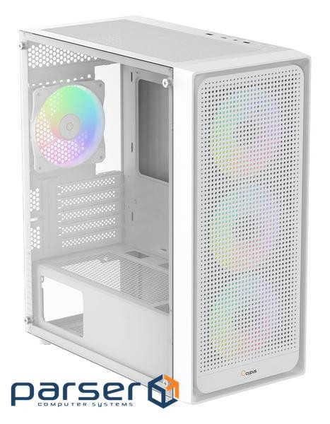 Корпус для комп"ютера MATX W/O PSU GAMMA C50 WH ARGB (GAMMA-C50-WHG400XX-GL) OCYPUS