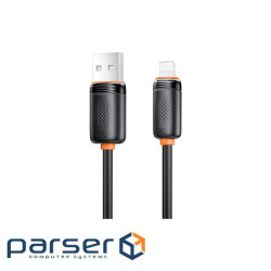Дата кабель USB 2.0 AM to Lightning 2.0m 3A black XO (NB302-AI-2.black)