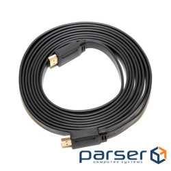 Кабель мультимедійний HDMI M to HDMI M 3.0m V1.4 black Merlion (YT-HDMI(M)/(M)SLIM-3.0m/06178)