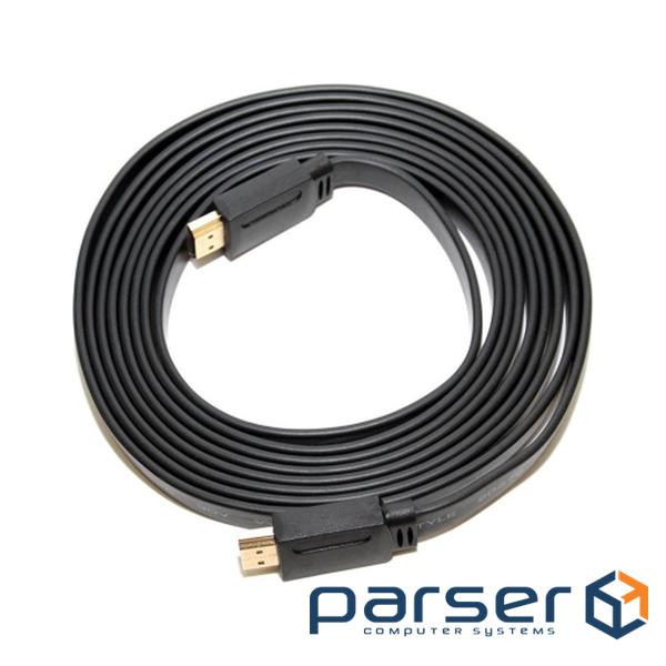 Кабель мультимедійний HDMI M to HDMI M 3.0m V1.4 black Merlion (YT-HDMI(M)/(M)SLIM-3.0m/06178)