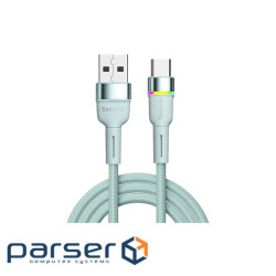 Дата кабель USB 2.0 AM to USB-C 1.0m 3A LED blue Essager (EXCT-XCD03)