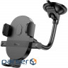 Автоутримувач для смартфона HOCO H20 Mighty One-Button Windshield Car Holder Black (6942007601597)