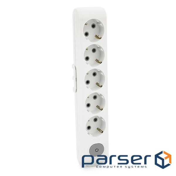 Колодка VIKO Multi-Let 5 гнізда, із заземленням, з вимикачем, біла (90118500)