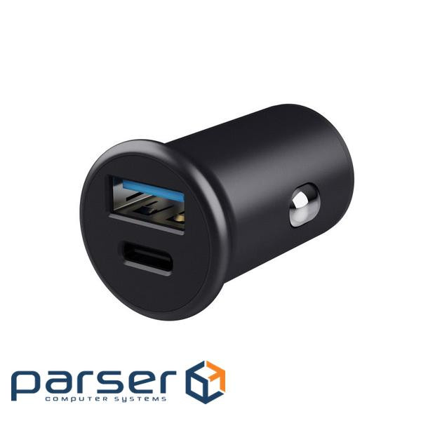 Зарядний пристрій автомобільний Trust 38Вт USB-A/USB-C PD, QC, чорний (25197) (25197)