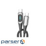 Дата кабель USB-C to USB-C 2.0m 100W Digital Display black Essager (ES-XCTT1-YDA01)