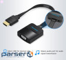 Перехідник HDMI M to VGA F + Micro USB F + 3.5mm F 0.15m black Vention (42161)