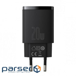 Зарядний пристрій Baseus Compact Quick Charger U+C 20W EU Black (CCXJ-B01)
