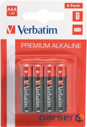 Батарейка VERBATIM Premium Alkaline AAA 8шт/уп (49502)
