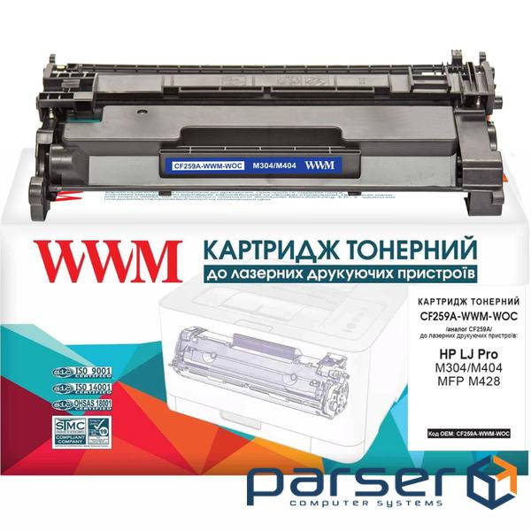 Cartridge tone. WWM for HP LJ Pro M304/M404/MFP M428 analog CF259A Black (3000 copies ) (CF259A-WWM)