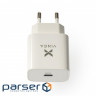 Зарядний пристрій Vinga PD Type-C 20W Charger white (VWCPDC)