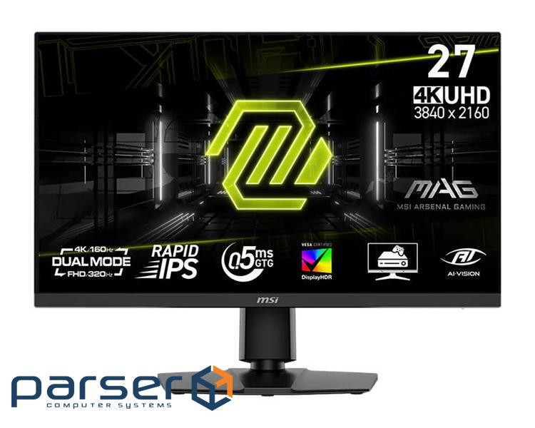 Монітор MSI 27" MAG 272URDF-E16 2xHDMI, DP, 2xUSB, Audio, IPS, 3840x2160, 160H (9S6-3CE79T-001)