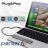 Концентратор USB Type-C Promate LiteHub-Pro 4 in 1 Grey