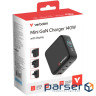Зарядний пристрій VERBATIM Mini GaN 140W 3xUSB-C, 1xUSB-A, PD3.0, QC3.0 Black (30240)