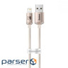 Кабель BASEUS Crystal Shine Series Fast Charging Data Cable USB to iP 2.4A 1.2м Pink (CAJY001104)