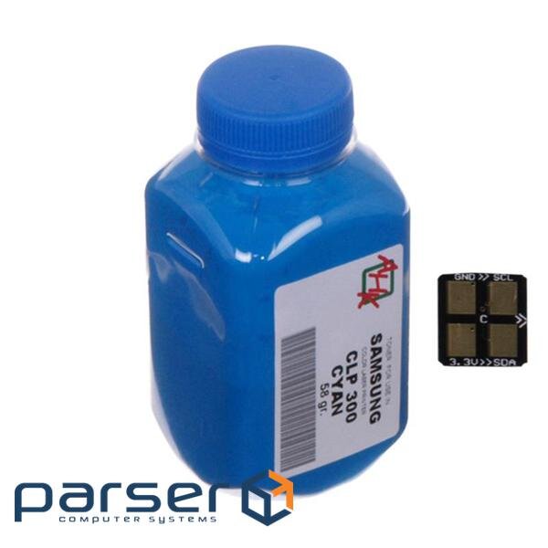 Тонер SAMSUNG CLP-300 Cyan+chip AHK (1500220)