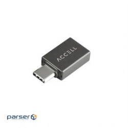 Accell Accessory J238B-002G Nano USB-C to USB-A 3.1 Gen2 10Gbps Adapter 2Pack Retail