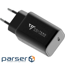 Зарядний пристрій VOLTERO C65 1xUSB-C, PD65W, GAN II Charger Black