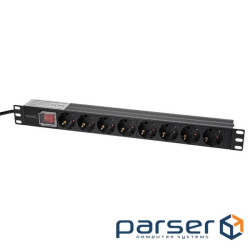 Блок розеток Trinix TRX-PDU/8M-16А Black