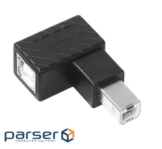 Перехідник обладнання USB2.0 B M/F,адаптер кутовий 90ёвліво LEFT,чорний (62.09.8441-1) (62.09.8441-1)