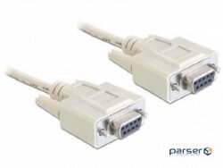 Cable COM DB9 F/ F 5.0 m, 0-modem AWG28, standard, grey (70.08.4250-30)