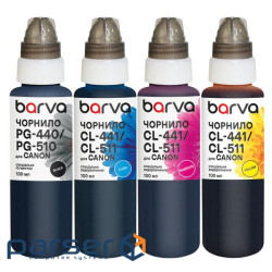 Чорнило Barva Canon PGI-5PGBK pigm + CLI-8C/M/Y 4x100 мл special (CPGI5-100-MP)