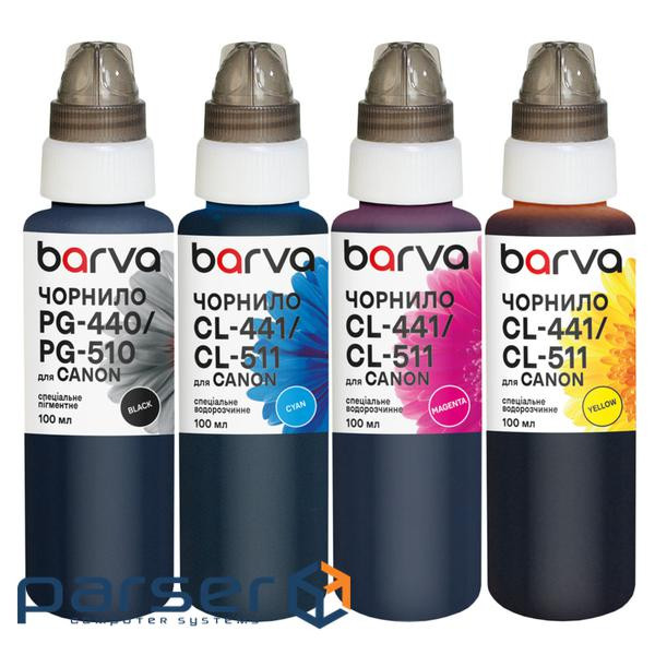 Чорнило Barva Canon PGI-5PGBK pigm + CLI-8C/M/Y 4x100 мл special (CPGI5-100-MP)