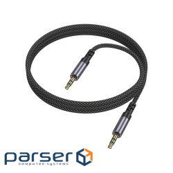 Аудіокабель BOROFONE BL24 Graceful audio cable AUX Metal Grey (6941991118968)