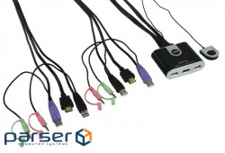 2-портовий USB HDMI mini KVM-перемикач, (CS692)