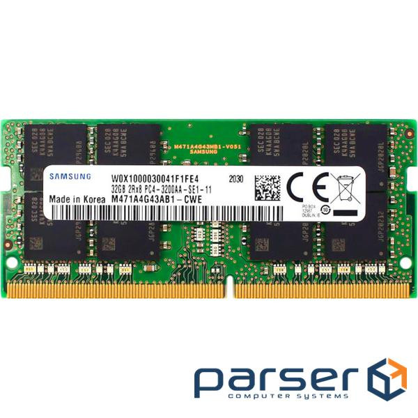 SAMSUNG 32GB DDR4 3200MHz SODIMM (M471A4G43BB1-CWE)