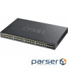 Network switch Cisco SG350X-48-K9-EU Тип - управляемый 3-го уровня, форм-фактор - в стойку, количество портов - 54, порты - SFP+, Gigabit Ethernet, комбинированный, возможность удаленного управления - управляемый, коммутационная способность - 176 Гбит/ с, размер таблицы МАС-адресов - 64000 Кб, корпус - Металический, 48x10/ 100/ 1000TX, 2хSFP+ ZyXel GS192048HPV2-EU0101F