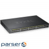 Network switch Cisco SG350X-48-K9-EU Тип - управляемый 3-го уровня, форм-фактор - в стойку, количество портов - 54, порты - SFP+, Gigabit Ethernet, комбинированный, возможность удаленного управления - управляемый, коммутационная способность - 176 Гбит/ с, размер таблицы МАС-адресов - 64000 Кб, корпус - Металический, 48x10/ 100/ 1000TX, 2хSFP+ ZyXel GS192048HPV2-EU0101F