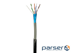 Кабель кручена пара GEAR FTP 4x2x0,51 Cat5E, CCA, PVC+PE, для зовнішніх робі (GEC–FTPCCAOUT051305)