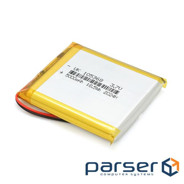 Літій-полімерний акумулятор 10*53*68mm (Li-ion 3.7В 5000мА&middot,год) (105368)