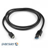 Дата кабель USB 3.0 Type-C to AM 1 m Vinga (VCPDCAM30TC1BK)