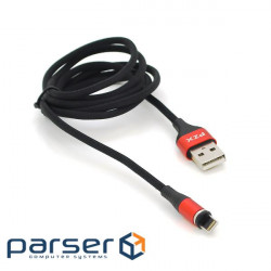 Magnetic cable PZX V133, Lighting, Output, 3.1A, Black, 1m (V133-L Black)