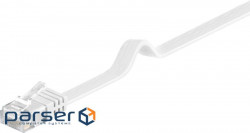 Патч-корд неекранований RJ45 UTP6 0.5m,patch Flat OD 1.5x6.0mm Cu,білий (75.09.5150-10) (75.09.5150-10)