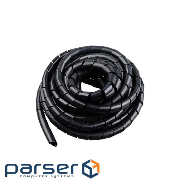 Спіральний кабельний організатор, діаметр 12mm, довжина 8m, Black (YT-12-8B) 8m, Black (YT-12-8B)