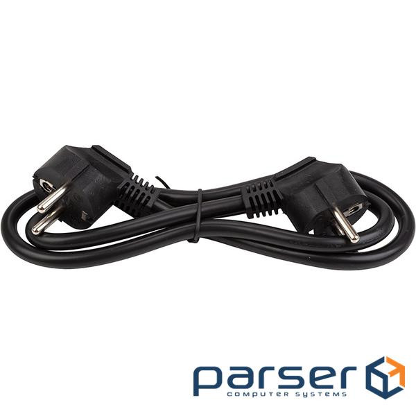 Сетевой кабель PowerPlant 2м, 2x2.5мм2, 16А, 100% мідь (two male plugs) (EX610747)