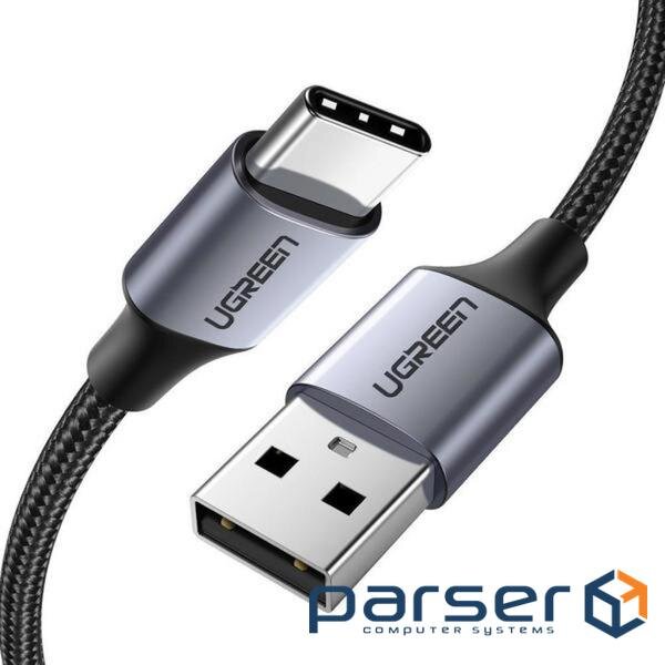 Дата кабель USB 2.0 AM to Type-C 2.0m US288 Aluminum Braid Black Ugreen (60128)