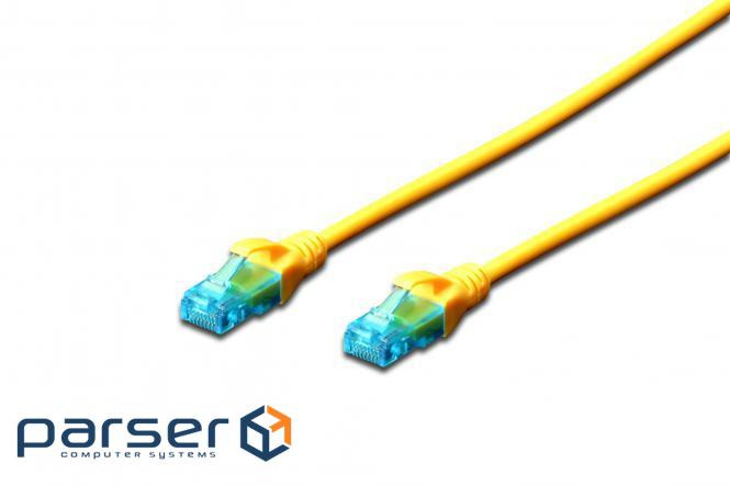 Патч-корд 2E CAT 5e, UTP, 2м, 26AWG, RJ45, 7/0.16, Cu, LSZH, жовтий (2E-PC5ECU-2LSZH-YLW)