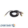 Кабель POWERPLANT mini-jack 3.5 мм - 2RCA 1м Black (CA912834)