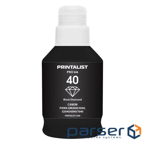 Чорнило Printalist Canon GI-40 для G5040/G6040 190г Black Pigm. (PL40BP)
