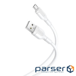Дата кабель USB 2.0 AM to Micro 5P 1.0, 2A white XO (NB212-AM.white)