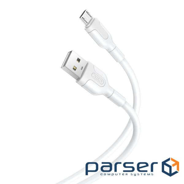 Дата кабель USB 2.0 AM to Micro 5P 1.0, 2A white XO (NB212-AM.white)
